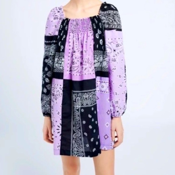 🔥NWOT RE/DONE 70s Upcycled Bandanna Babydoll Dress- Size Small Limited Edition - Picture 15 of 15